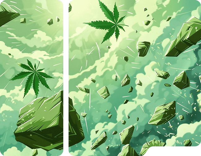 Cannabis leaves illustration